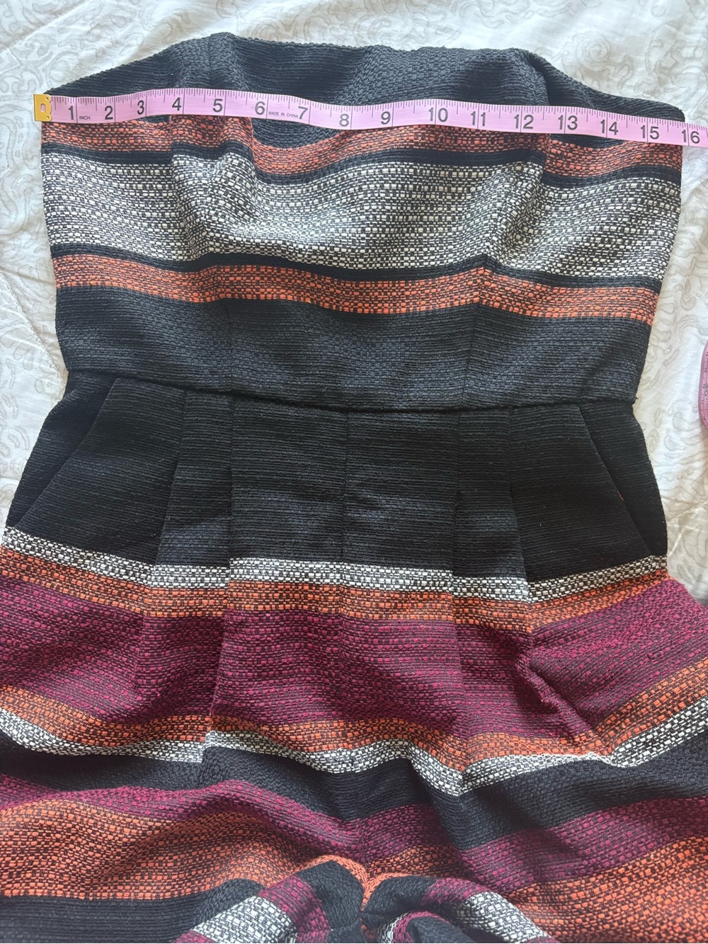 Anthropologie Corey Lynn Calter Nina Striped Strapless Wide Leg Jumpsuit size 6 - Picture 4 of 7